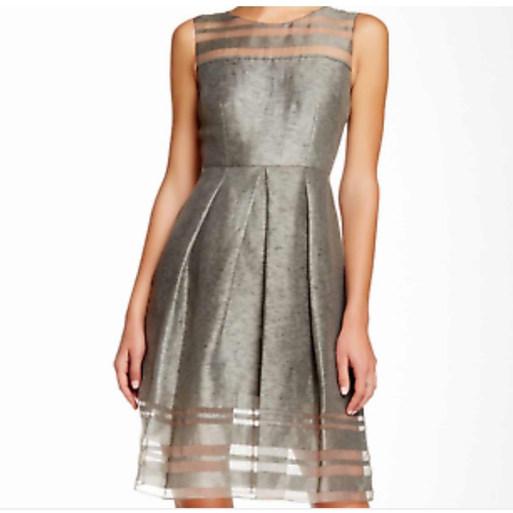 🌸NWT Elie Tahari Gray Daisy Dress🌸